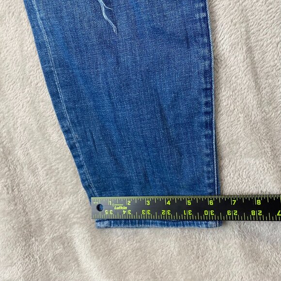 7 For All Mankind Woman's Jeans Size 29 Josefina Skinny Boyfriend Distressed Den - Picture 7 of 16